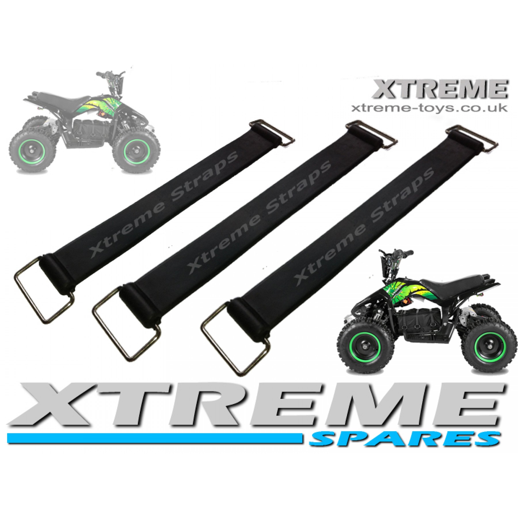 ELECTRIC QUAD/ BIKE/ SCOOTER RUBBER BATTERY STRAPS 