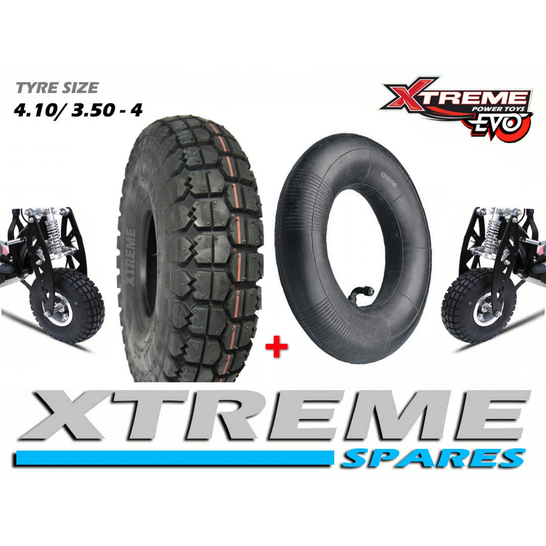 EVO SCOOTER TYRE 4.10/3.50-4 WITH INNER TUBE