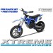 MINI DIRT MOTOR BIKE XTREME XTM FULL PLASTICS KIT + FREE BLUE STICKERS KIT SET