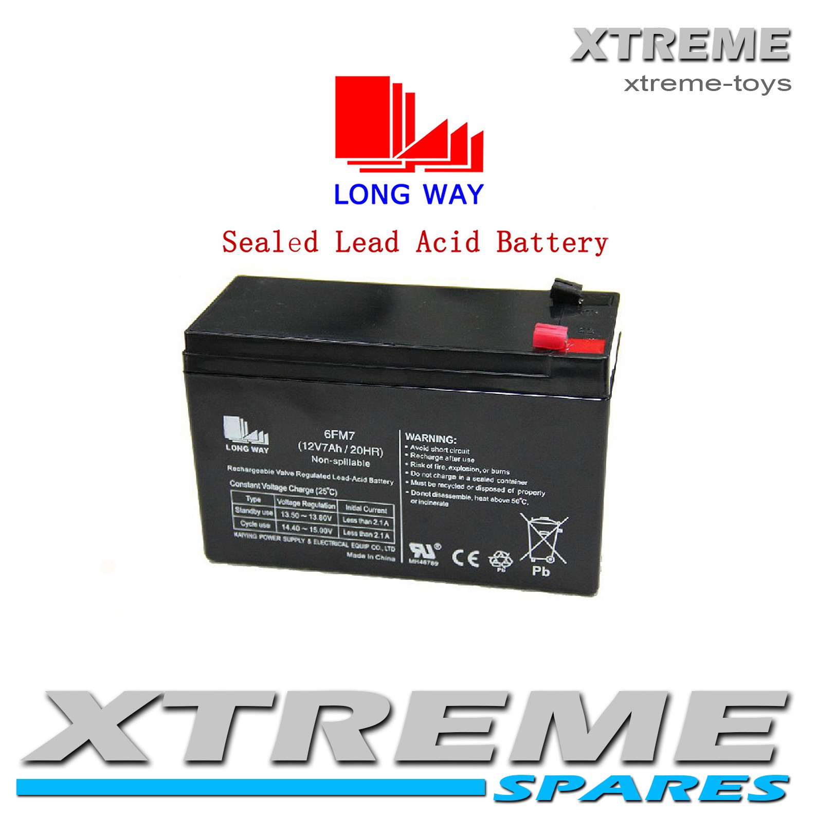 SEALED LEAD ACID RECHARGEABLE BATTERY 12V 7AH CHILDREN'S TOY RIDE ON VEHICLES
