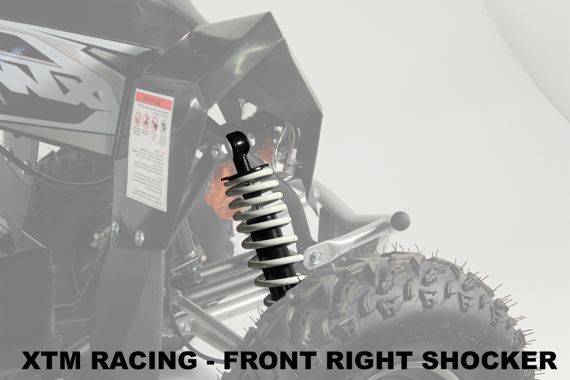 XTM RACING QUAD COMPLETE OFF SIDE FRONT RIGHT SHOCKER