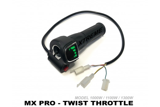 XTREME ELECTRIC XTM RACING / MX-PRO 36V / 48V REPLACEMENT TWIST THROTTLE AND BATTERY METER