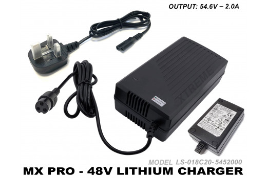 XTM 48V LITHIUM ELECTRIC BATTERY CHARGER ELECTRIC MODEL: LS-018C20-5452000