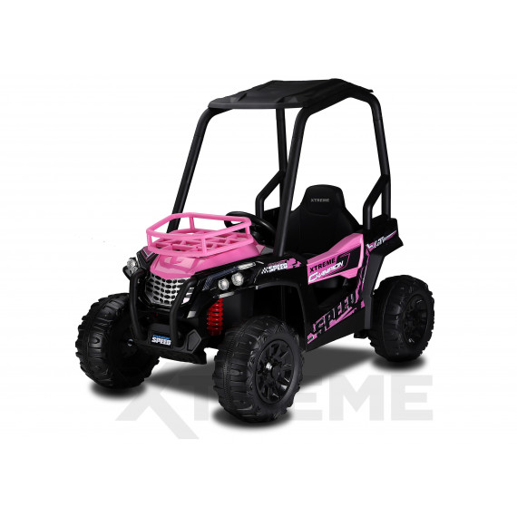 Xtreme BIG 12v Ride on Buggy Off Road UTV Jeep With Roll Cage Pink