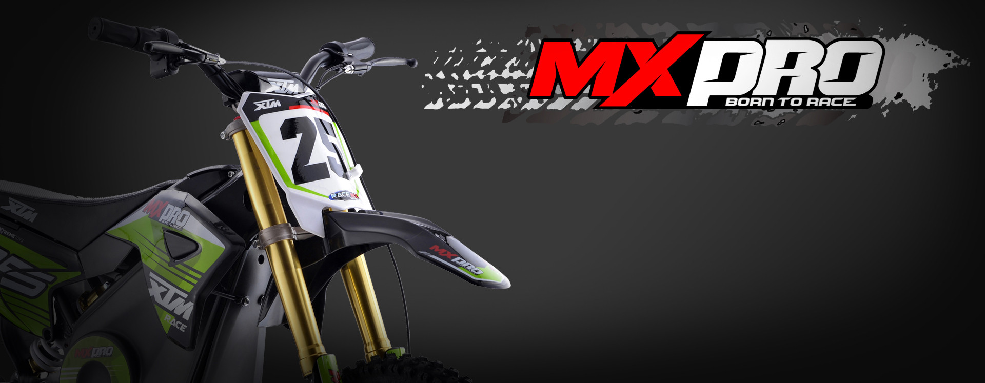 XTM MX-PRO 36V 1100W LITHIUM DIRT BIKE 12/10 WHEEL GREEN