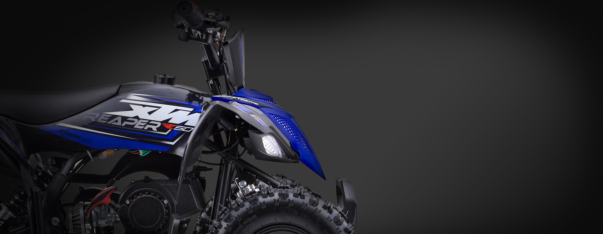 XTM REAPER R50 PETROL 50cc QUAD BIKE BLUE 